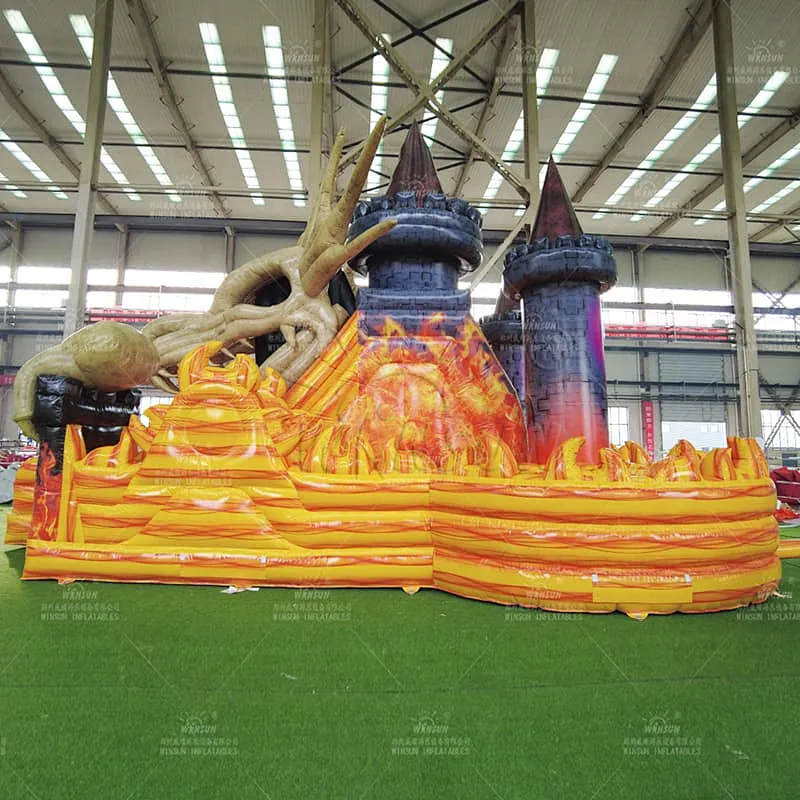 Giant Dragon Skull Themed Dual Race Lane Obstacle Course